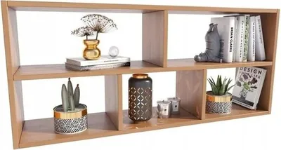 Produktbild von MATKAM TEO Hängeregal in moderner Optik, B113,6 x H50 x T25 cm, Wandregal in verschiedenen Ausführungen erhältlich (Erle)
