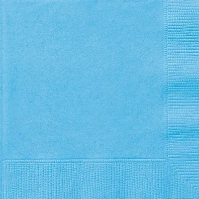 Produktbild von Große hellblaue Servietten, 50 Stück, 2-lagig, 33 x 33 cm