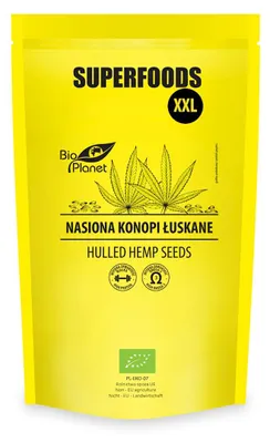 NASIONA KONOPI ŁUSKANE BIO 600 g - BIO PLANET SUPERFOODS