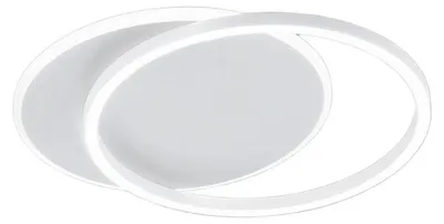 Immagine prodotto di Plafoniera LED Serie 8195 in Metallo e Alluminio Colore Bianco Opaco 60W, 4800lm, Dimmerabile, Design Moderno ed Elegante per Interni - Perenz