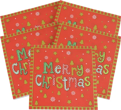 Produktbild von CANDeal 100 Stück Papierservietten Tissue Servietten Decoupage Dekoration Festliche Partybedarf 33x33cm