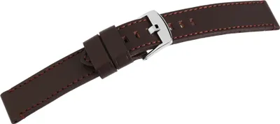 Produktbild von Echtleder-Uhrenarmband, dunkelbraun, 18 mm - 24 mm