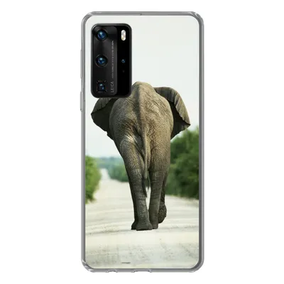 Produktbild von MuchoWow® Handyhülle Schutzhülle Hülle für Huawei P40 Pro Elefant - Kröte - Tiere - Natur Silikon Softcase Handy Hülle - Schutz