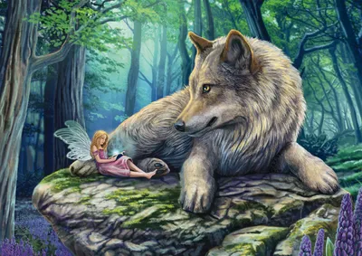 Image de 500 pièces Schmidt Spiele Puzzle Wolf und Elfe 59714