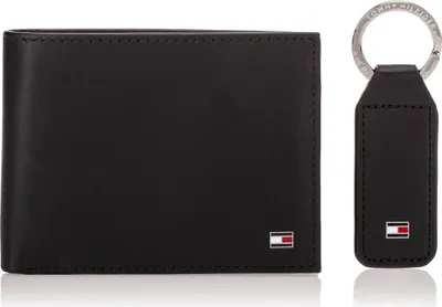 Produktbild von Verpackung TOMMY HILFIGER Herren Leder Geldbörse 4CC + ??Münze mit Schlüsselring Artikel AM0AM07931 GP ETON CC cm.12 x 9,5 x 2 (ca.), UNICA - ONE SIZE, Pelle 100%