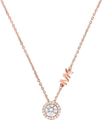 Obrázek produktu pro Michael Kors MKC1208AN791 Náhrdelník s pavé přívěskem dámský kubický zirkon růžové zlato