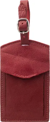 Produktbild von Prato E02 Luggage Tag Kofferanhänger Adressanhänger Leder rot