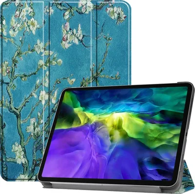 Produktbild von Mobigear Dreifach-Faltetui für iPad Pro 11 Zoll (2020) – Klapphülle – Mandelblütenmuster