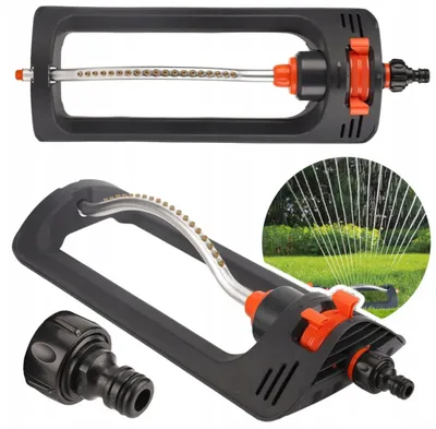 Produktbild von Garten-Sprinkler mit 19 Düsen Oszillierender Rasensprenger Gartensprinkler Gartenregner für Rasenbewässerung Bewässerungssystem bis ca. 240 m²