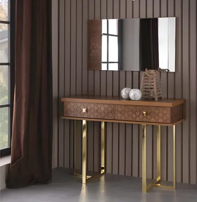 Immagine prodotto di Tavolino da toilette Tavolino per cosmetici Tavolino per console Legno Marrone