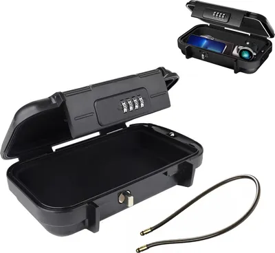 Produktbild von STILVORA Tragbarer Tresor, Autosafe schwarz, Wasserdichter Safe fürs Auto, Autosafe mit Schloss, Autosafe für Wertsachen, Mini Safe für Dokumente