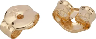 Produktbild von 1 Paar Ohrmutter 750 Gelb Gold 18 Karat 3,8mm Butterfly Pousetten Loch: 0,8mm