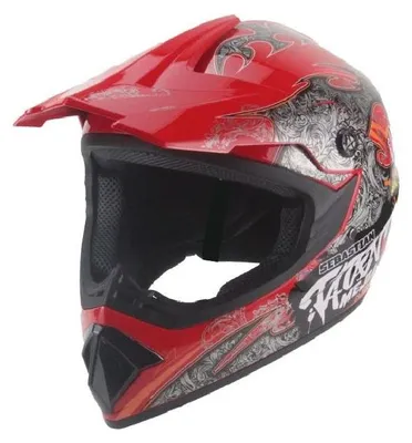 Produktbild von Crosshelm Helm Kinderhelm Motorradhelm Motocross Quad Mejia Rot Größe L