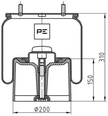 Produktbild von PETERS ENNEPETAL Luftfederbalg 084.082-74A 8,51kg
