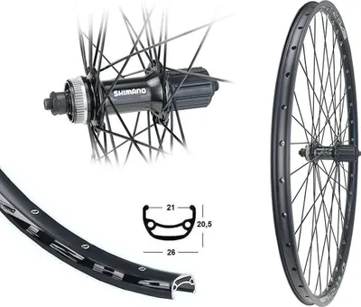 Produktbild von Bärwinkels Hinterrad 28"/29" Shimano Disc Centerlock MTB 8/9/10 fach 21-622 Hohlkammerfelge QC400