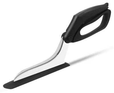 Pizzaschere 2-in-1, Edelstahl, schwarz, ergonomisch
