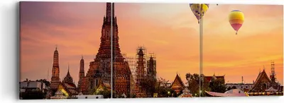 Produktbild von Bild auf Leinwand - Leinwandbild - Tempel Asien - 90x30cm - Wand Bild - Wanddeko - Wandbilder - Leinwanddruck - Bilder - Kunstdruck - Wanddekoration - Leinwand bilder - Wandkunst - CA90x30-3437