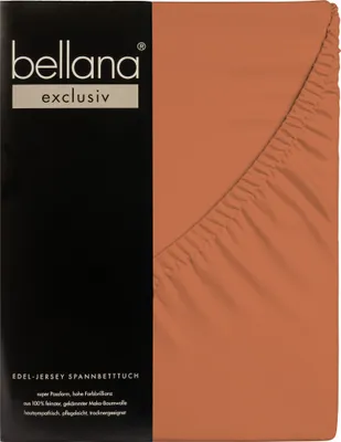 Produktbild von Bellana exclusiv - Edel-Jersey Spannbetttuch 140-160 x 200 cm mandarine 150g/m², 100% gekämmte Baumwolle,