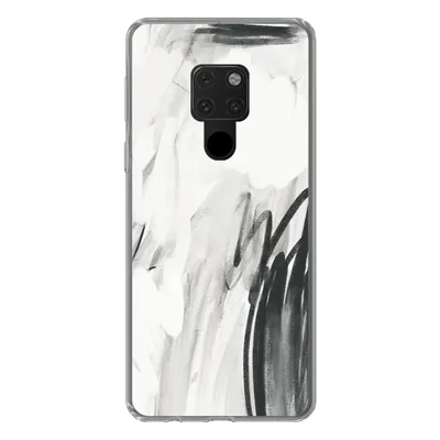 Produktbild von MuchoWow® Handyhülle Schutzhülle Hülle für Huawei P40 Lite Kunst - Schwarz - Weiß - Abstrakt Silikon Softcase Handy Hülle - Handy