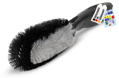 Image de Brosse à jantes alca® avec manche en TPR, 31 cm de long I Poils durables I Pour jantes en acier, aluminium et jantes à profil bas
