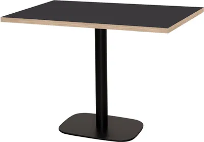 Produktbild von Tisch 120 x 70 cm – Runde schwarze Holzkanten