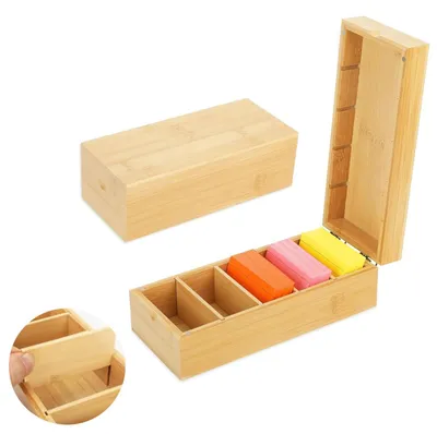 Productafbeelding van Solidchoice - Houten Kaartenbox met Deksel voor Kantoor en Thuisgebruik