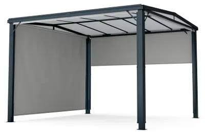 Zdjęcie produktu dla BlumfeldtPantheon Cortina Solid Sky Altana ogrodowa 3x3, odporność na warunki atmosferyczne, powłoka proszkowa, boczne panele