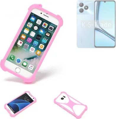 Produktbild von K-S-Trade Handy Hülle kompatibel mit Realme Note 50 Schutz Hülle Bumper Silikon Schutz Hülle Cover Case Silikoncase Silikonbumper TPU Softcase