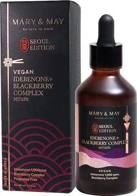 Immagine prodotto di Mary&May Seoul Edition Vegan Idebenone+Blackberry Complex Serum 80 ml - siero antiossidante