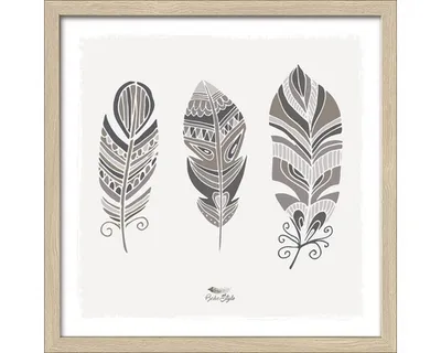 Produktbild von Gerahmtes Bild Feather II 33x33 cm