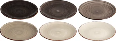 Image de Set d'assiettes Cookinglife - Petit-déjeuner - Delice Gris - 19 cm - 6 pièces