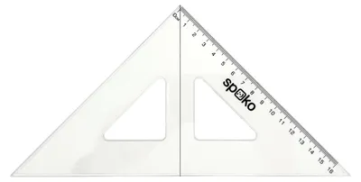 Obrázek produktu pro Spoko trojúhelník s ryskou, 16 cm - transparentní