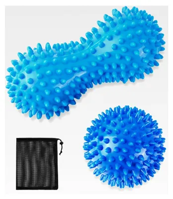 Produktbild von Faszienball, Plantarfaszienball, 2er-Set kleine Igelbälle, harter Faszienmassageball mit Noppen
