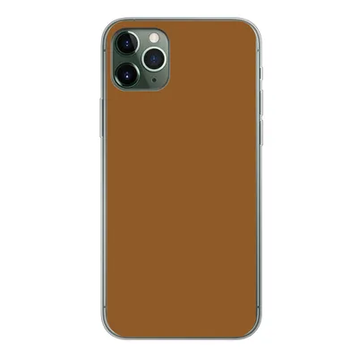 Produktbild von MuchoWow® Handyhülle Schutzhülle Hülle für iPhone 11 Pro Max Braun - Erdton - Unifarben Silikon Softcase Handy Hülle - Schutz