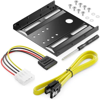 Produktbild von deleyCON 2,5 auf 3,5 Zoll SSD Einbaurahmen Adapter - Schwarz