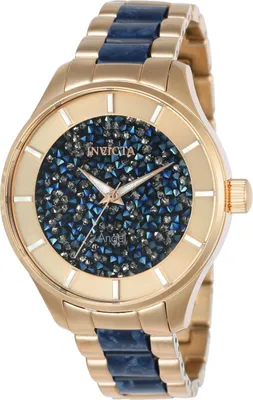 Obrázok produktu pre Invicta Angel 24662 Dámske Hodinky - Quartz Hnací Mechanizmus - Nerezová Oceľ s Modrým Ciferníkom - 40 mm