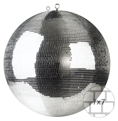 Spiegelkugel 50cm silber chrom- Diskokugel (Discokugel) Party Lichteffekt - Echtglas - mirrorball safety chrome color