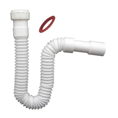 Produktbild von Universal-Abflusssiphon flex 1 1/4" Zoll auf 32/40 mm Siphon Küche Spüle Bad Waschbecken Ablauf flexibel