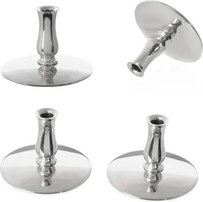 Produktbild von 4x Kerzenhalter Messing Kerzenständer Dünne Altarkerzen Bis Ø6,7mm Hochzeit 6733
