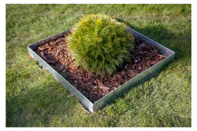 Produktbild von Metall Rasenkante Set Viereck 76x76x76x76cm 13,5cm hoch Beeteinfassung Wegbegrenzung