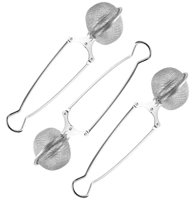 Teesieb-Set, 3 Stück, Edelstahl, feinmaschig, für losen Tee