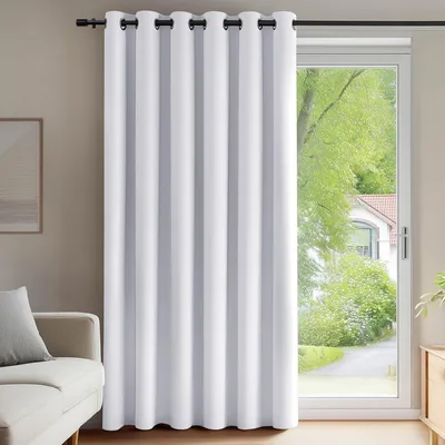 Obrázek produktu pro Zatemňovací závěsy s oky, termoizolační, vhodné do ložnice, šedá barva, rozměry 214 x 203 cm, 1 kus