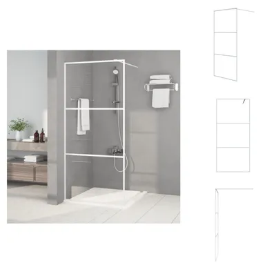 Produktbild von vidaXL Duschwand für Begehbare Dusche Weiß 90x195 cm ESG-Klarglas -  Duschwände