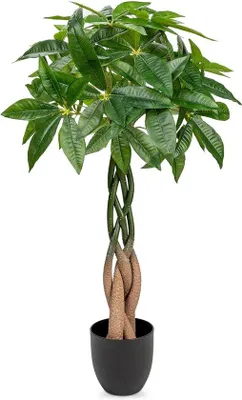 Productafbeelding van Famanu Kunstplant, Pachira aquatica (Gelukskastanje), bonsai in pot - 90 cm