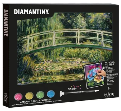 Produktbild von Diamantiny Diamond Painting Bastelset zum Erstellen eines Bildes Serie Quadro Motiv Seerosen