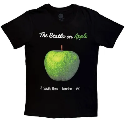 Image de The Beatles - T-shirt « On Apple » pour homme/femme (unie) RO15476 (S) (noir)