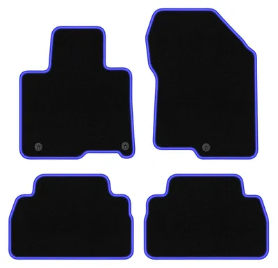Immagine prodotto di Tappetini in velluto Nero/Blu per Hyundai SantaFe IV 2018- Set 4 pezzi