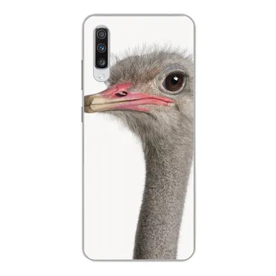 Produktbild von MuchoWow® Handyhülle Schutzhülle Hülle für Samsung Galaxy A70 Strauß - Tiere - Kinder - Jungen - Mädchen - Vogel Silikon Softcase Handy Hülle - Schutzhaube
