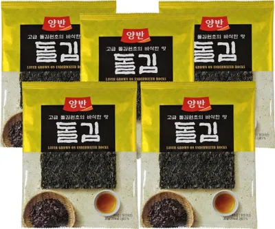 Produktbild von 5er-Pack DONGWON 5x 5 Blatt gewürzter Nori Seetang (5x 20g) | getrocknet und geröstet