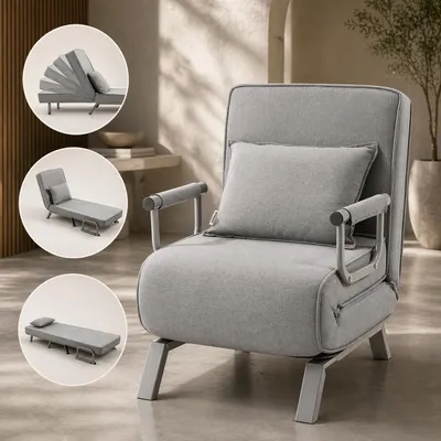 Produktbild von Makika Schlafsessel Schlafsofa Ted klappbar in Grau